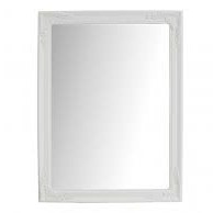 ESPEJO 45X46 CM BORDE MADERA BLANCO