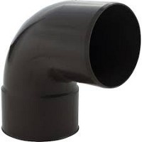 CODO TUBO BAJADA AGUA PVC CAFE 87º