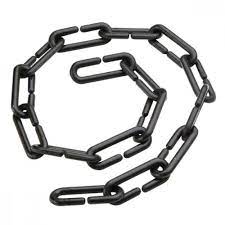CADENA PLASTICA NEGRA CANAL PVC 1MT