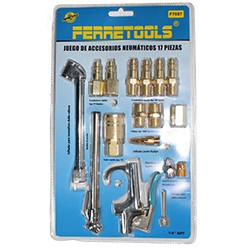 KIT ACCESORIOS COMPRESOR 17 PCS FERRETOOLS