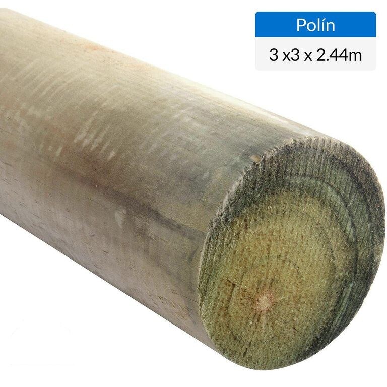 POSTE CILINDRADO IMPREGNADO 3" X 2.44MT