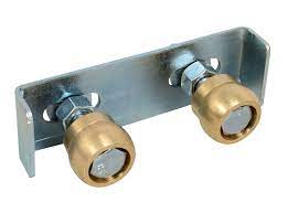 CARRO GUIA DOBLE BRONCE PARA PORTON 35MM