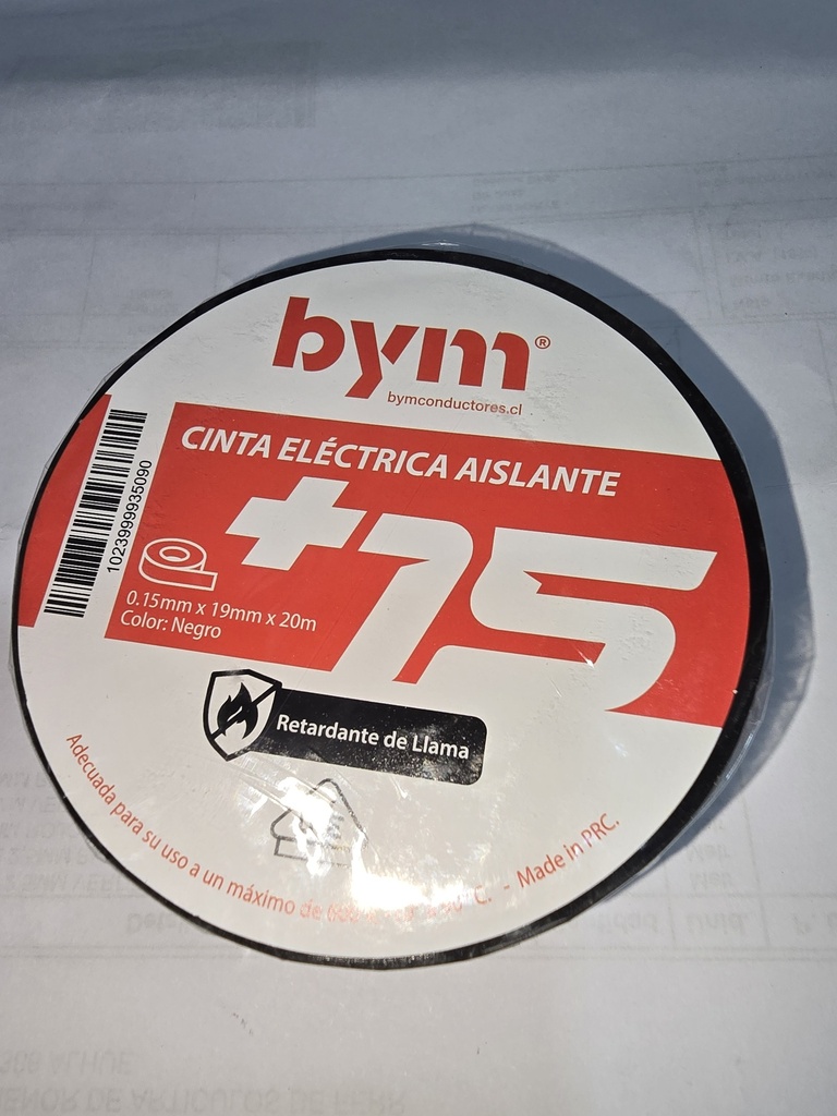 HUINCHA AISLADORA NEGRA 20MT BYM