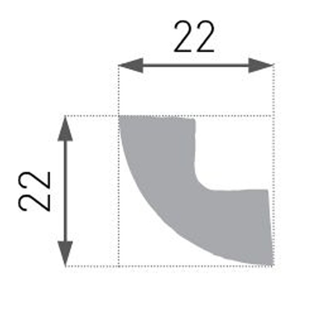 MOLDURA E1 22X22 2MT
