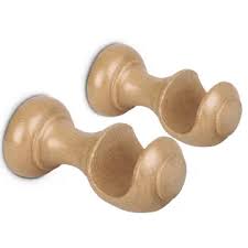 SOPORTE CORTINA MADERA SIMPLE 19MM 2 UNI