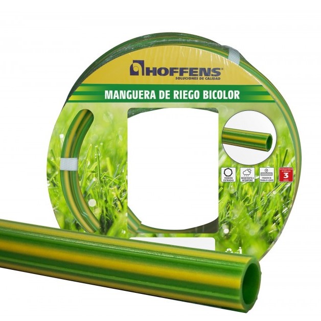 SET MANGUERA 3/4" BICOLOR ROLLO 20MT HOFFENS