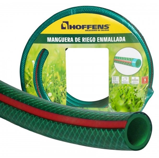 SET MANGUERA 3/4" ENMALLADA ROLLO 50MT HOFFENS