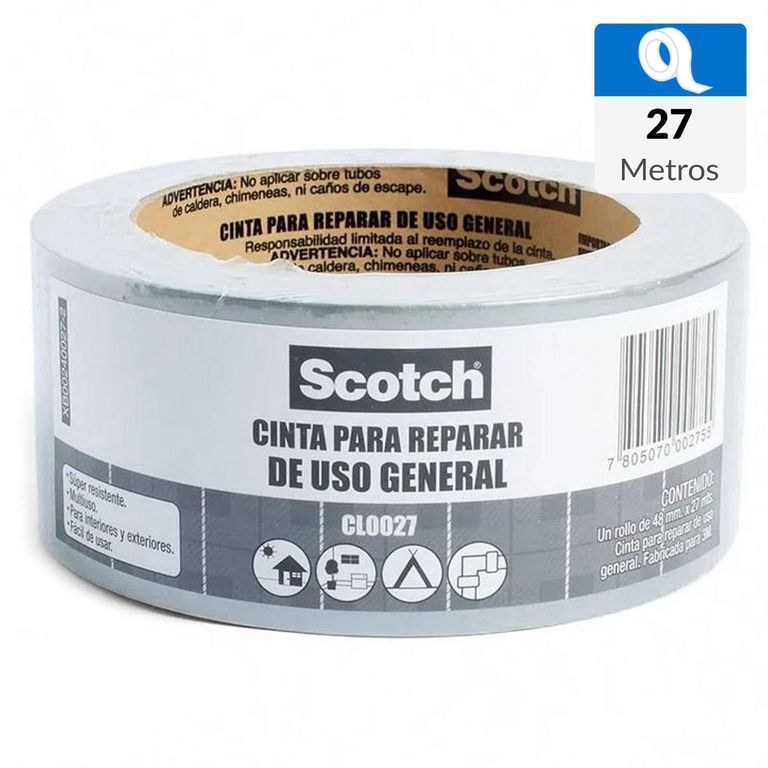 CINTA MULTIUSO PYTHON GRIS 9MT X 48MM ALTA RESISTENCIA