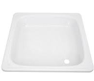 RECEPTACULO ESMALTADO 80 X 80 BLANCO