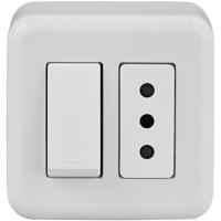 INTERRUPTOR + ENCHUFE SOBREPUESTO 10A