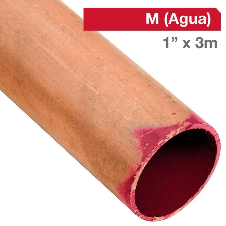 CAÑERIA COBRE M 1" X MTS AGUA