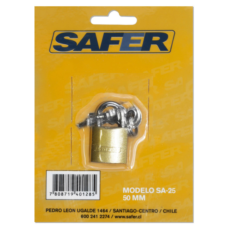 CANDADO SAFER 25 MM
