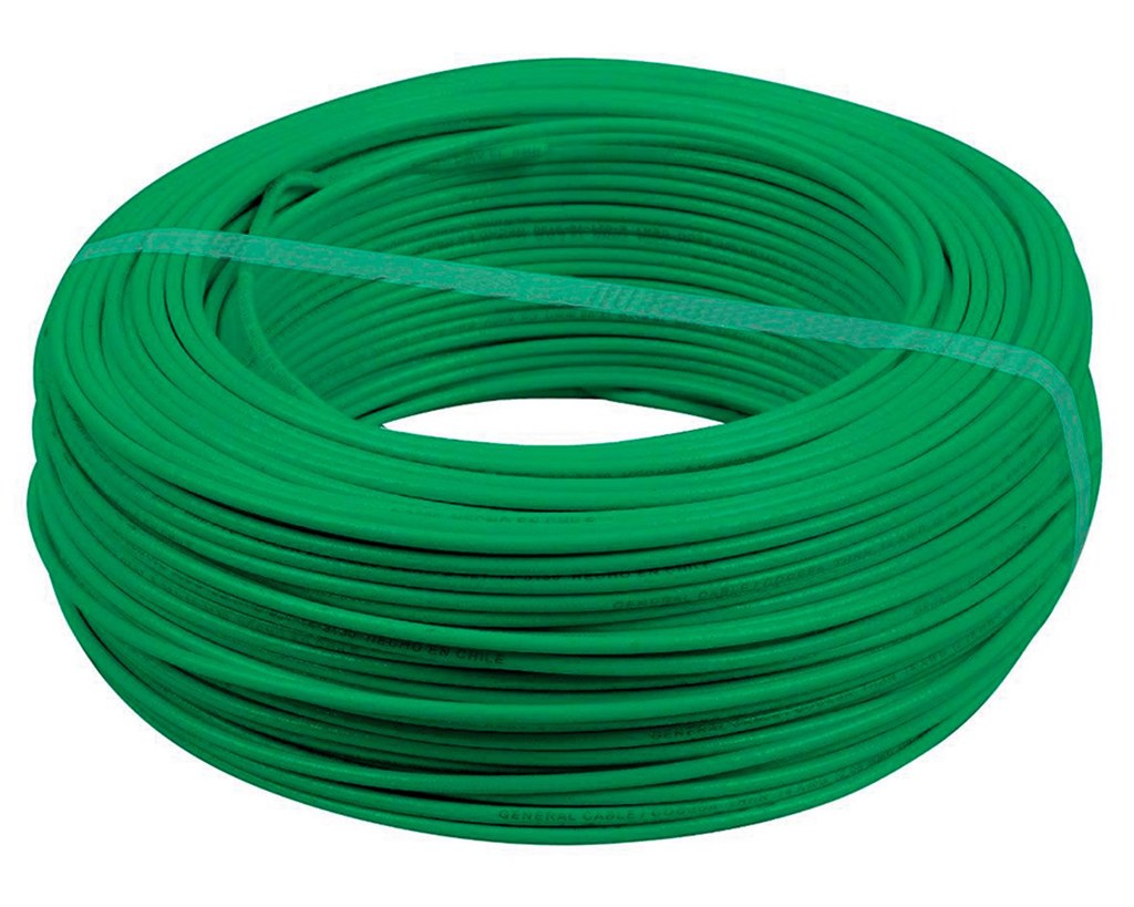 ALAMBRE H07V-U 1,5MM ROLLO 100 MT, VERDE