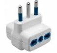 ADAPTADOR TRIPLE LADRON 2P+T 10/16A BLANCO