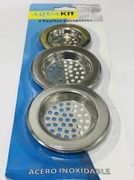 SET DE 3 REJILLAS ACERO INOXIDABLE LAVAPLATO AQUAKIT