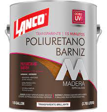 BARNIZ POLIURETANO 15 MIN TRANSPARENTE 1/4 GL LANCO