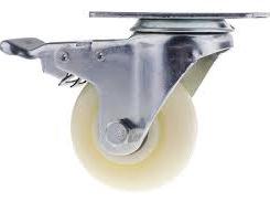 RUEDA 2" GIRATORIA CON FRENO BLANCO